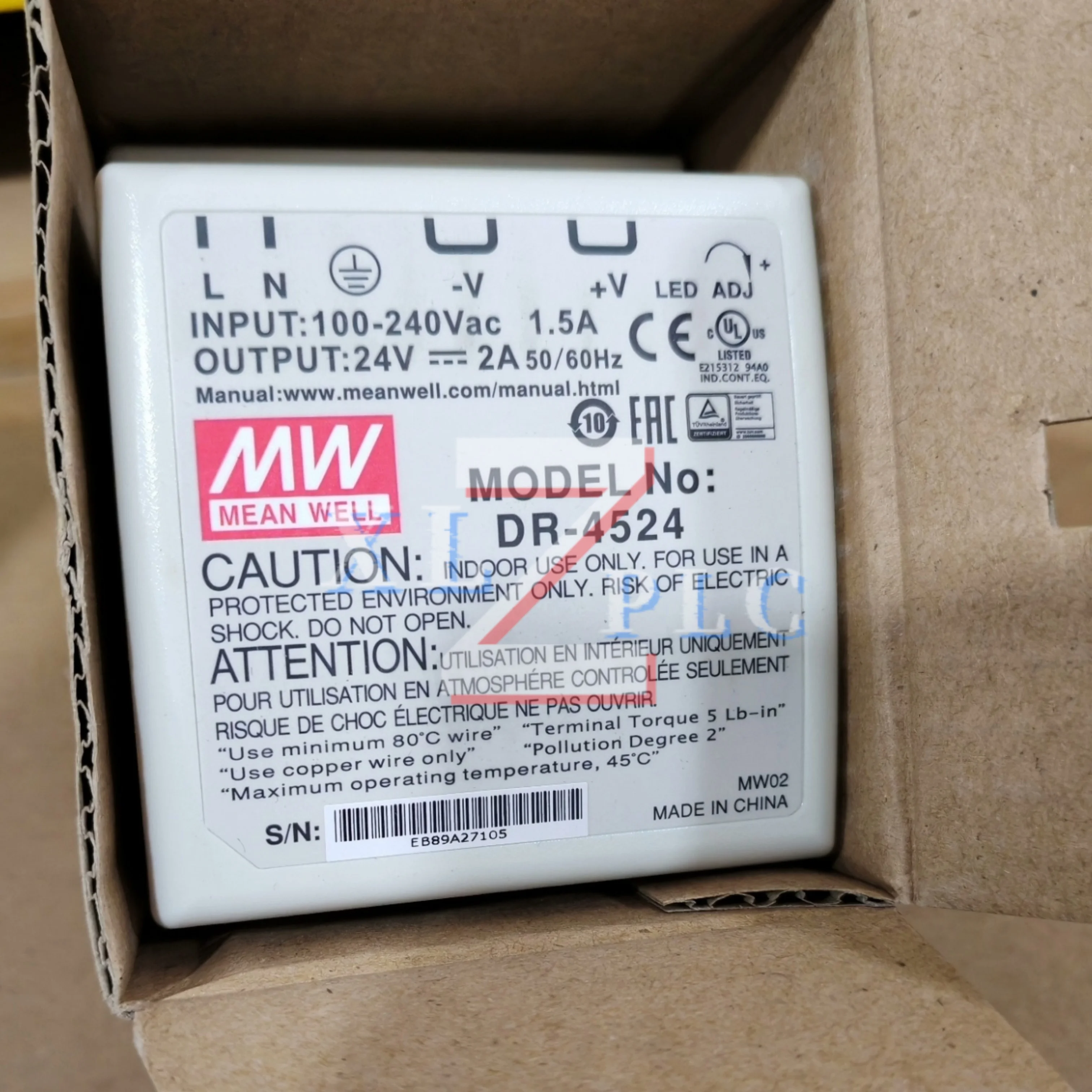 

Блок питания DR-4524 -24В, DR-60-12-12В, DR-60-15-15В, 100% новый