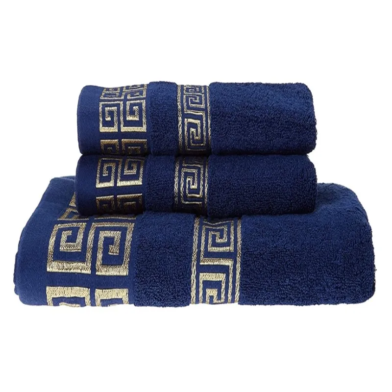 3 Piece Bath Towels Set 100% Cotton 1 Bath Towel 2 Hand Towel Luxury Bathroom Towel Quick Dry Soft Hotel Quality Shower Towels