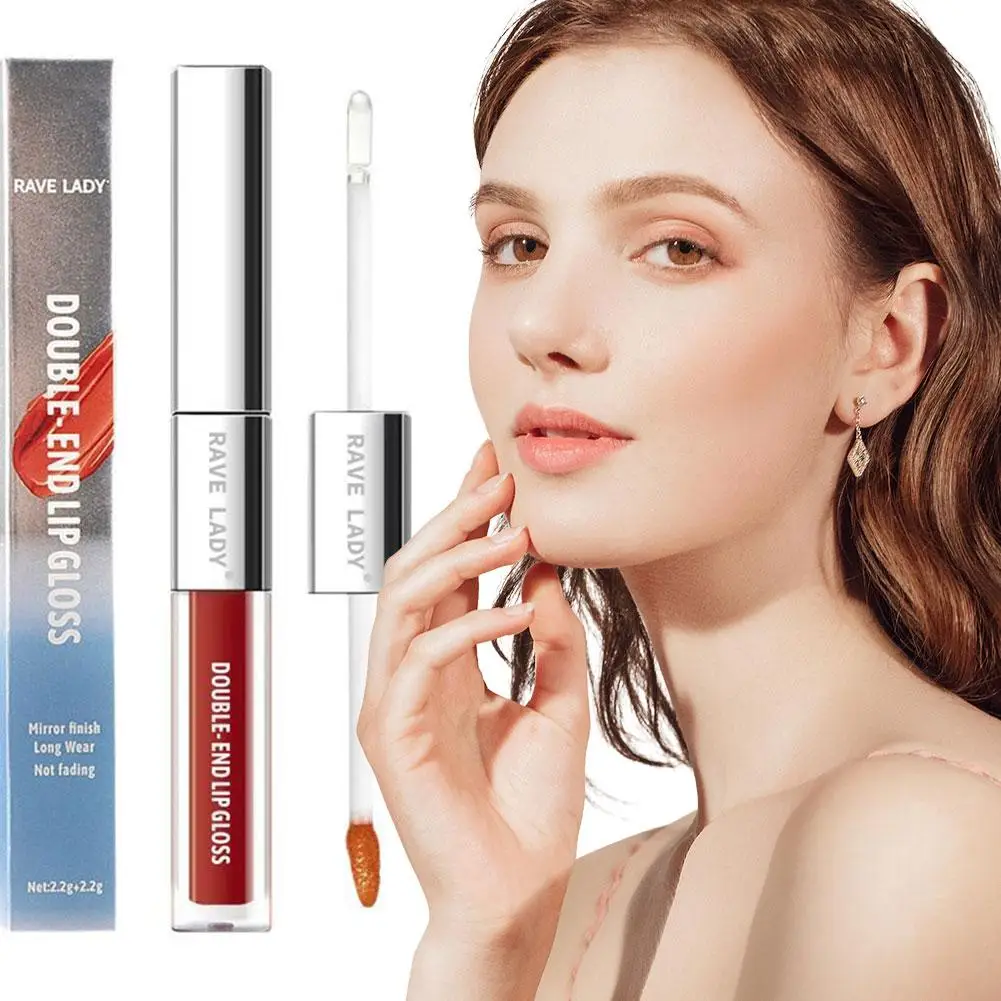 레이브 레이디 2 in 1 더블 엔드 매트 모이스처라이징 립 오일 글레이즈 글로스 글래스 쉬머 리퀴드 립스틱 글로시 미러 샤인 립 케어