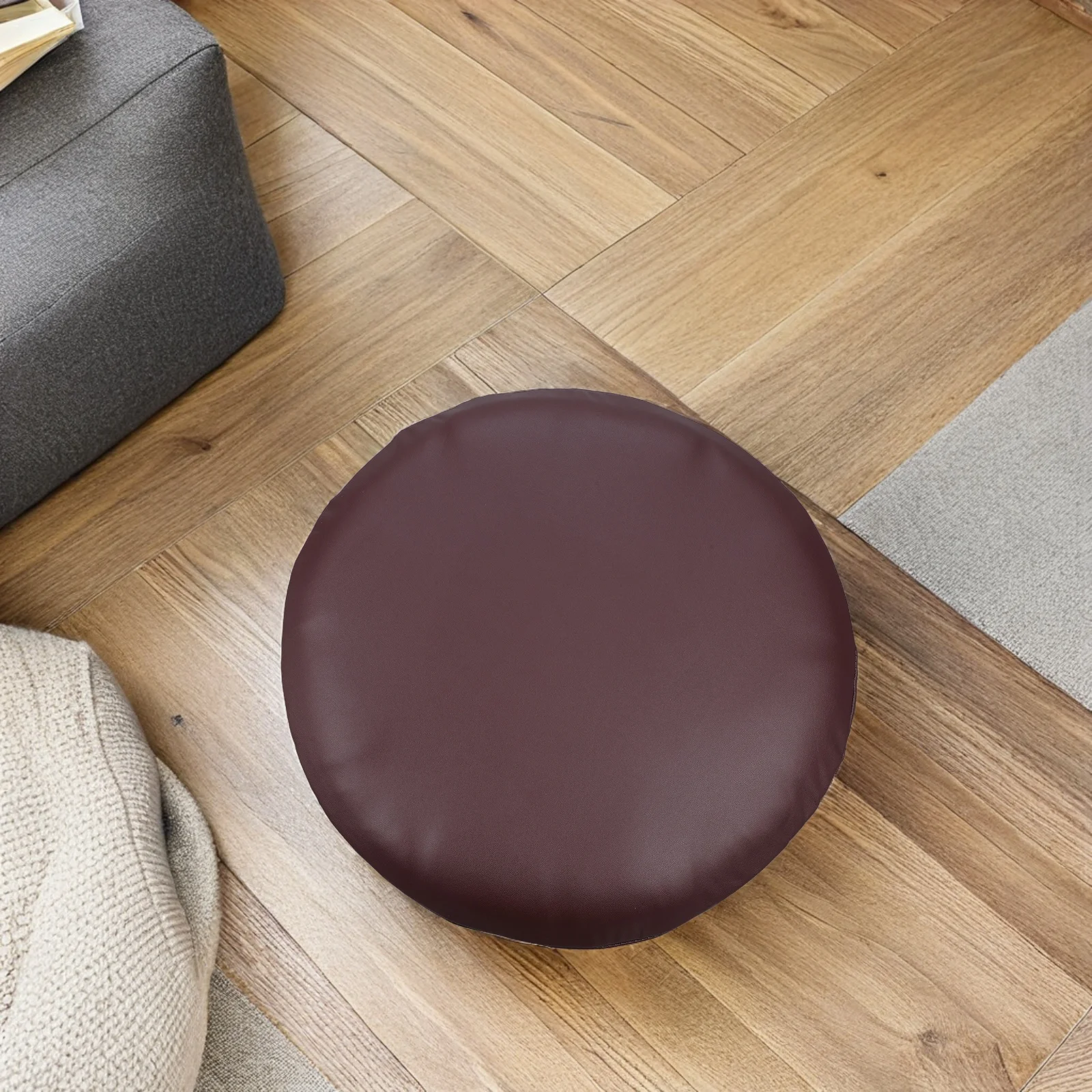 

2Pcs Round Bar Stool Seat Covers Elastic Bands Waterproof Washable Cushion Slipcover for 12-15inch Chairs Barstool Chair Covers