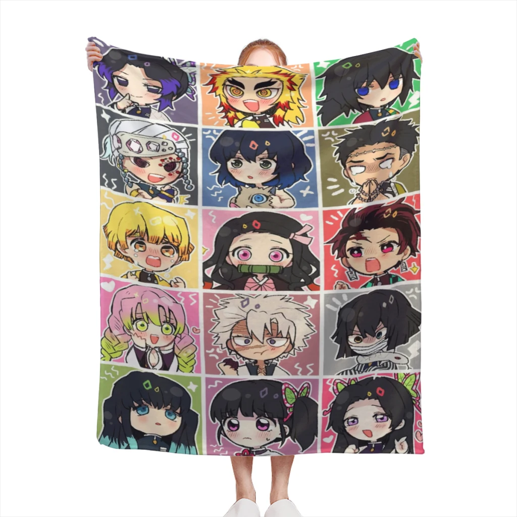 

Demon Slayer Graphic Anime Comfortable Flanne Blanket Comforter Flannel Soft throw Blankets Warm Home and Decoration