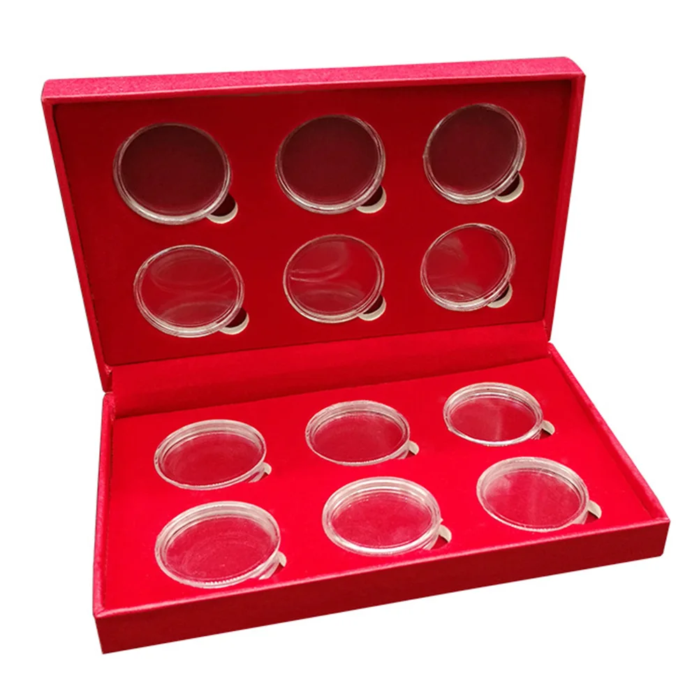 Coin Storage Box Holder for Commemorative in Square Configuration with PS Construction and Oxidation For Protection