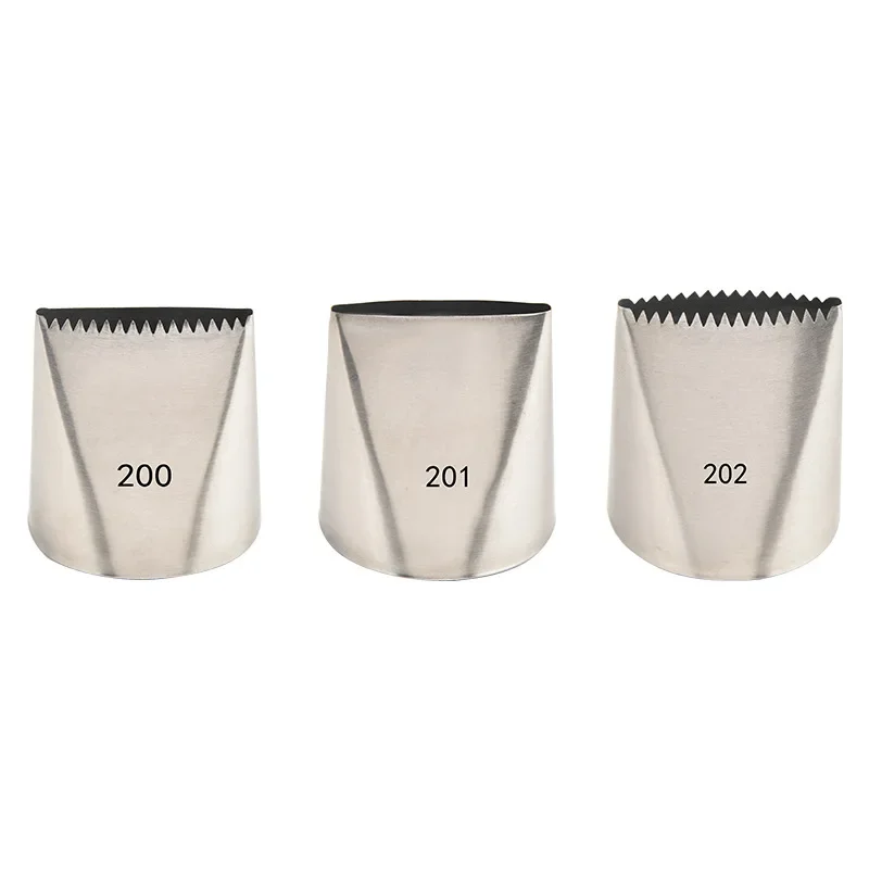 Buses de glaçage extra larges en acier inoxydable, outils de décoration de gâteaux à la crème, pointe spectaculaire, accessoires de cuisson, 1/3 pièces