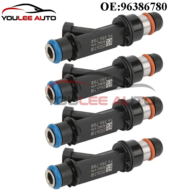 4PCS 96386780 25315853 25334150 Fuel Injectors Nozzle For Chevrolet Aveo 1.6L L4 2004-2006 Pontiac Wave 1.6L 2005-2008 Car Parts