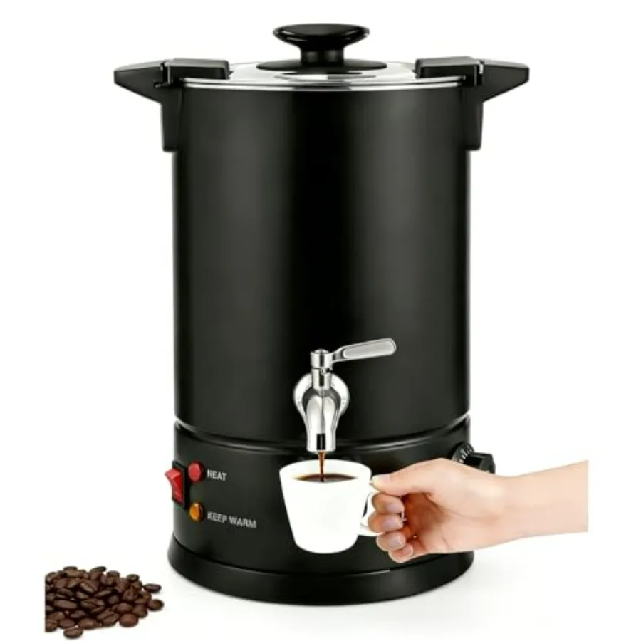 

Commercial Grade Stainless Steel Percolate Coffee Maker Hot Water Urn,40 Cup Coffee Urn,Automatic Temperature Control,for Tea &