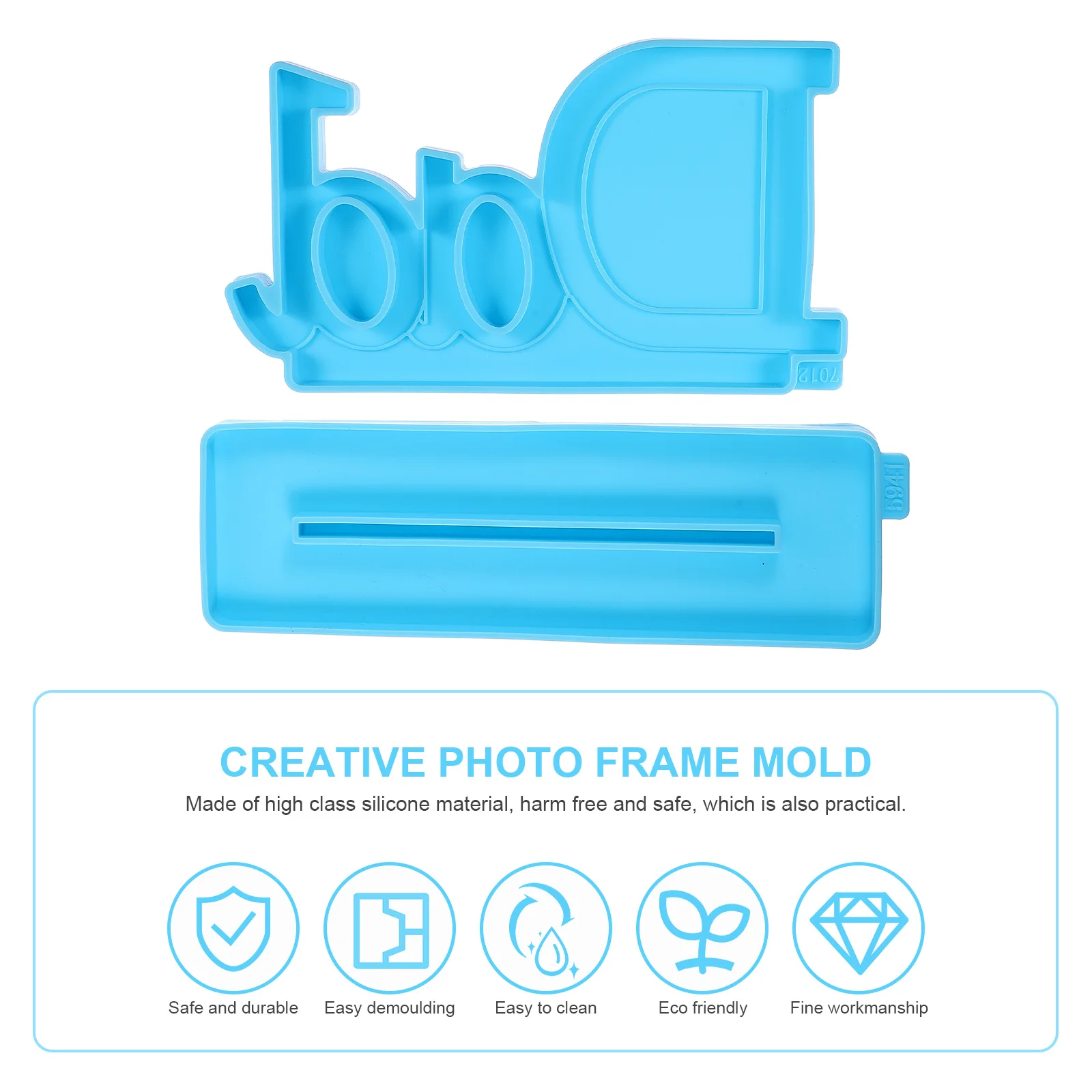 1Set Father's Day DIY Photo Frame Silicone Mold Creative Craft Mold Handmade Decoration Photo Frame Desktop Use