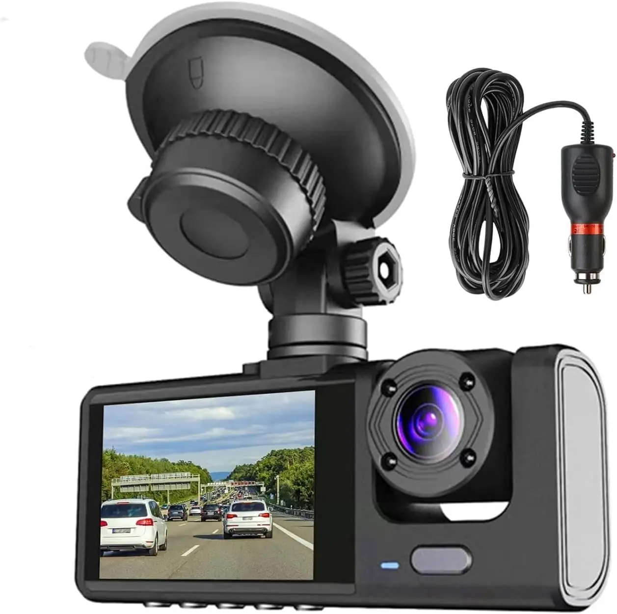 Dual Lens Car Camera 1080P Night Vision G-Sensor Dashboard Cam with Audio