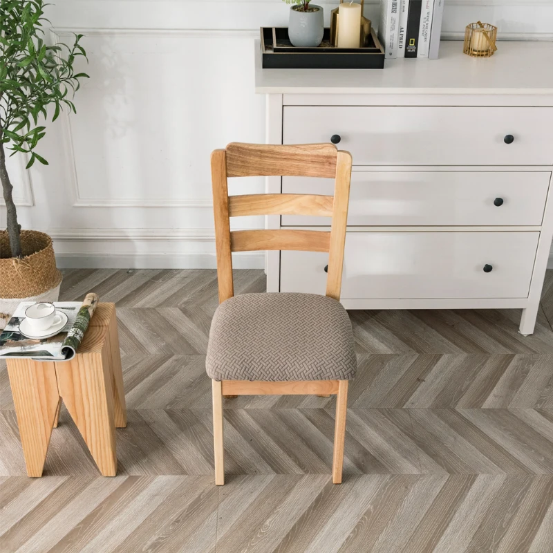 

E5 Durable Stretch Jacquard Dining Room Chair Seat Covers Removable Washable Elastic Upholstered Dining Chair Cushion Slipcover