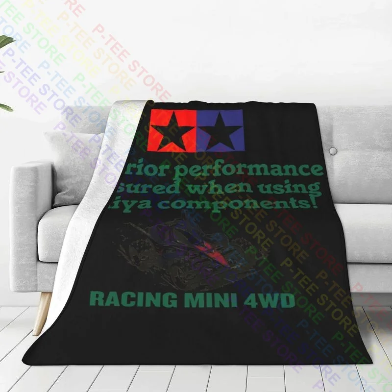 Vintage Tamiya Mini 4Wd Blanket Sheet On Couch Home Decor Bedding Supply Sleeping Sheets