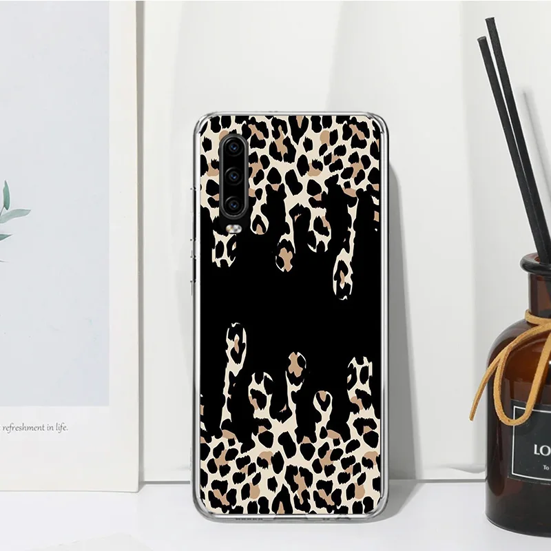 Leopard Print Phone Case For Huawei P30 P40 P20 P10 Lite Mate 20 10 Pro Y5 Y6 Y7 Y9S P Smart Z Fundas Back Cover