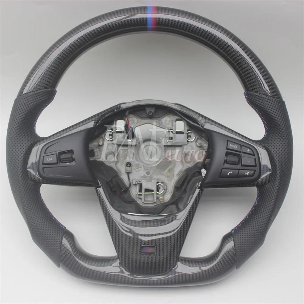 

Replacement Real Carbon Fiber Steering Wheel with Leather for BMW F39 F45 F46 F48 F49 X1 X2 1 2 Series