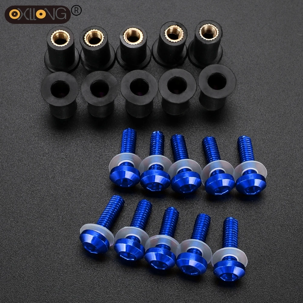 

5MM Windshield Screw Nut Sets Windscreen Bolt Kit For BMW F650GS F800GS F800R R1200R R1200GS S1000R S1000XR K1300R R nine T