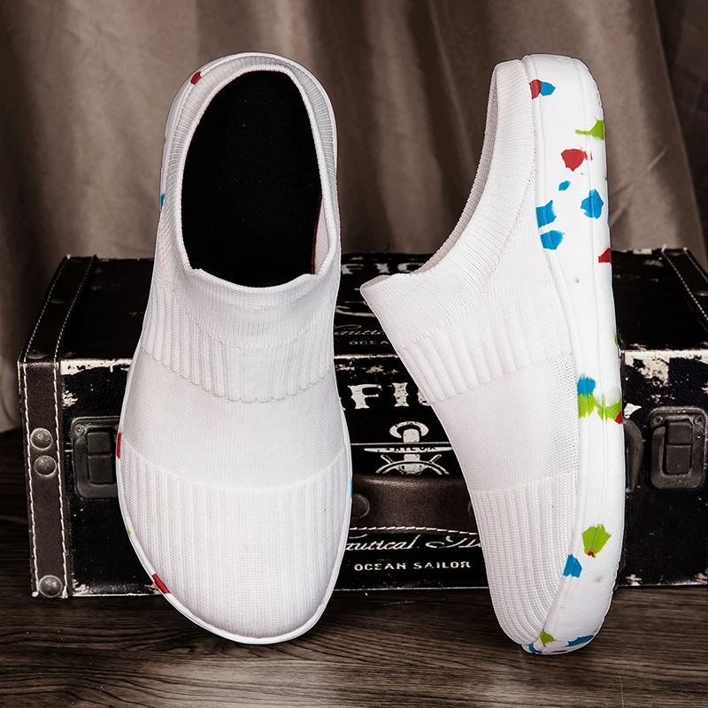 YRZL أحذية تدريب الرجال 2025 تجريب عدم الانزلاق رياضي المشي أحذية رياضية خفيفة الوزن أحذية رياضية للرجال في الهواء الطلق نصف النعال