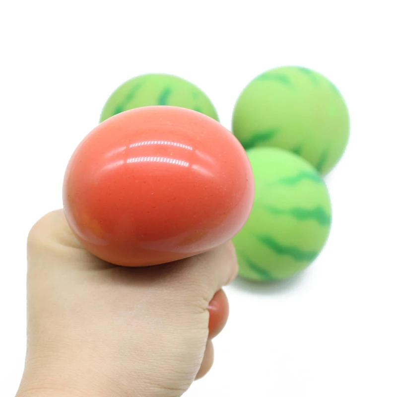 ใหม่ประดิษฐ์ผลไม้แตงโมบีบของเล่นช้า Rebound Red Vent Ball เด็กผู้ใหญ่ Decompression ของเล่น