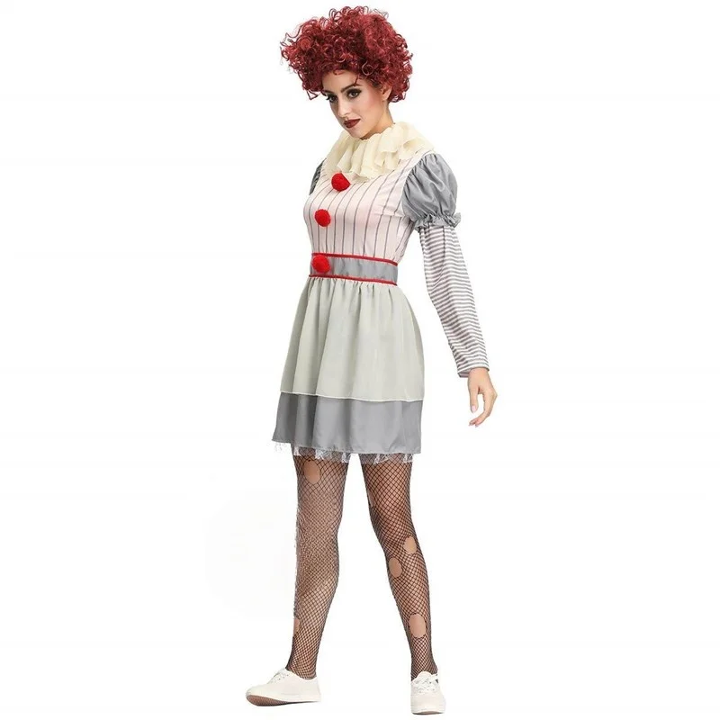 

Large Halloween Trick Clown Soul Costume Necromancers Da Women's Ethnic Stage Wear Fashionable Ghostly Clown Outfit