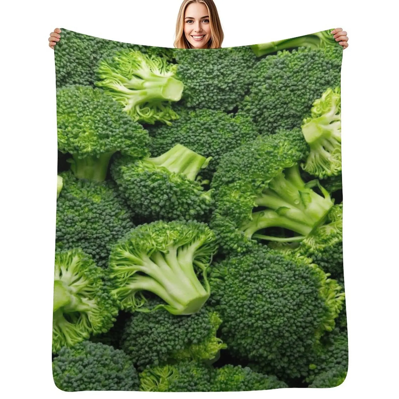 broccoli Throw Blanket Ultra Plush Cozy Blanket for Napping Sleeping