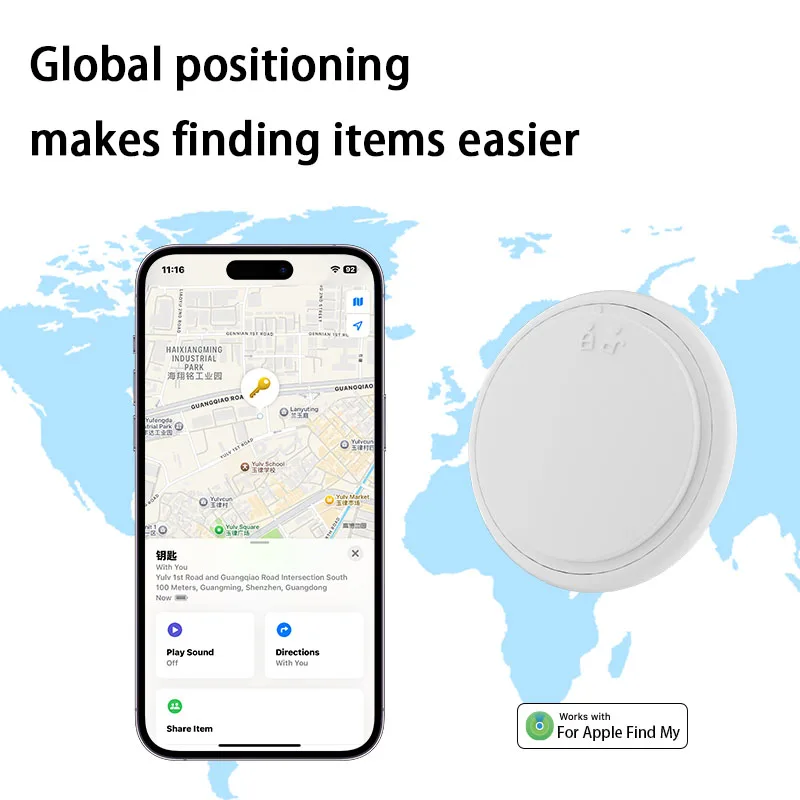 Lokalizator GPS Zwierzę Domowe Portfel Walizka Samochód Śledzenie Globalne Pozycji Osoby Starszej Dzieci Zapobieganie Zgubieniu Lokalizator Dla iPhone Find My 2025