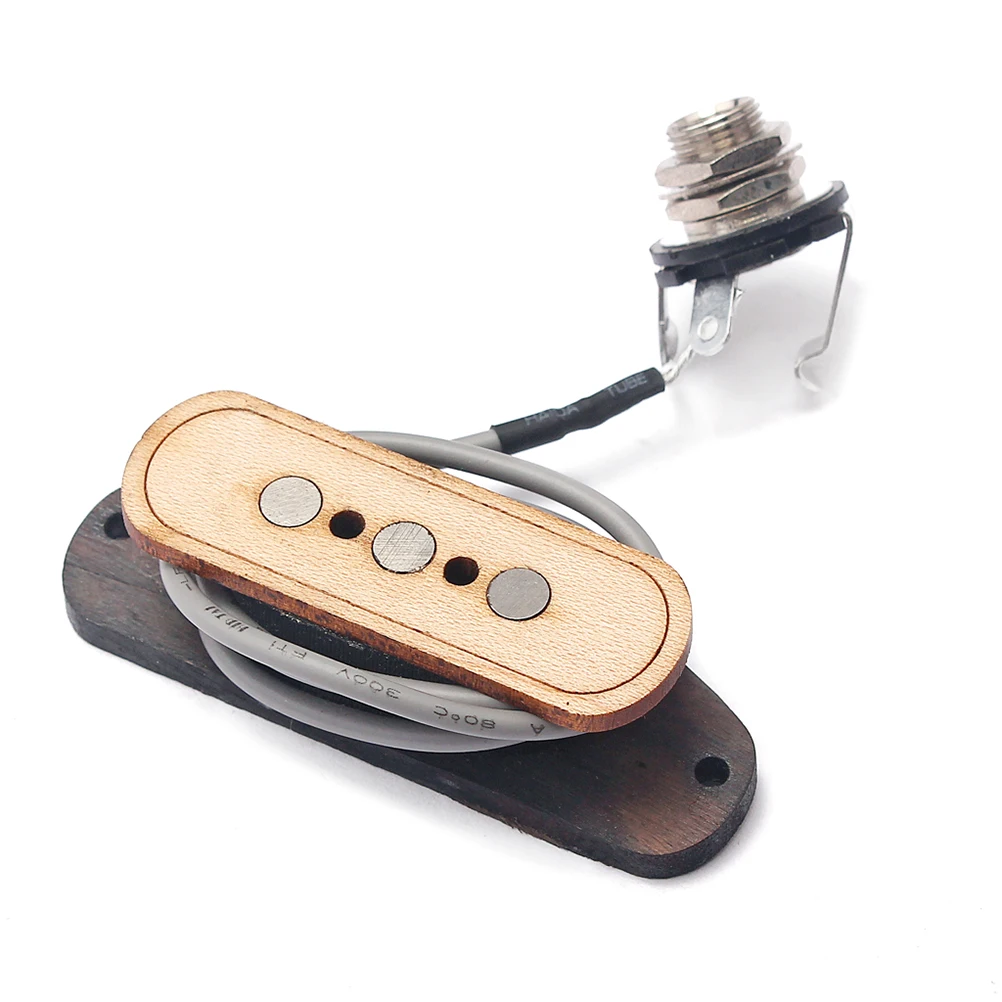 Kotak Cerutu Tiga Senar Pickup Gitar Pickup Kayu Maple Gitar Magnetik Kotak Cerutu Pengganti Perlindungan Kumparan Ringan