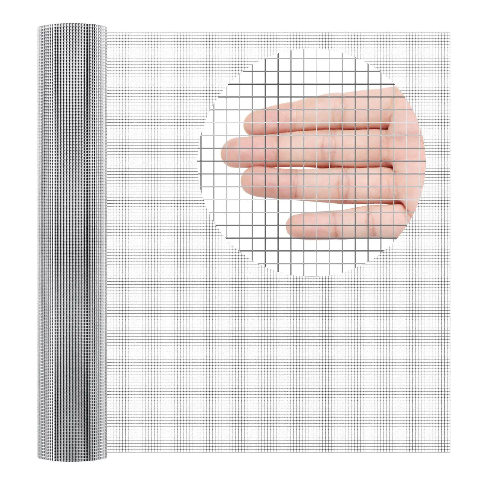 

VEVOR Hardware Cloth, 1/4 inch 36in x 50 ft 23 Gauge, Hot Dipped Galvanized Wire Mesh Roll, Chicken Wire Fencing, Wire Mesh for