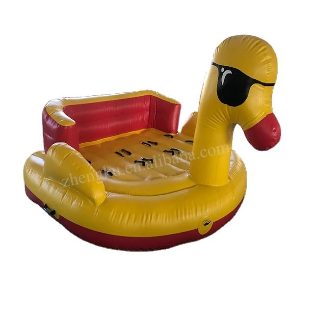 

Популярный дизайн, надувной буксируемый диван с желтой уткой, водная игрушка, надувной диван для игры в море/лаке/океан