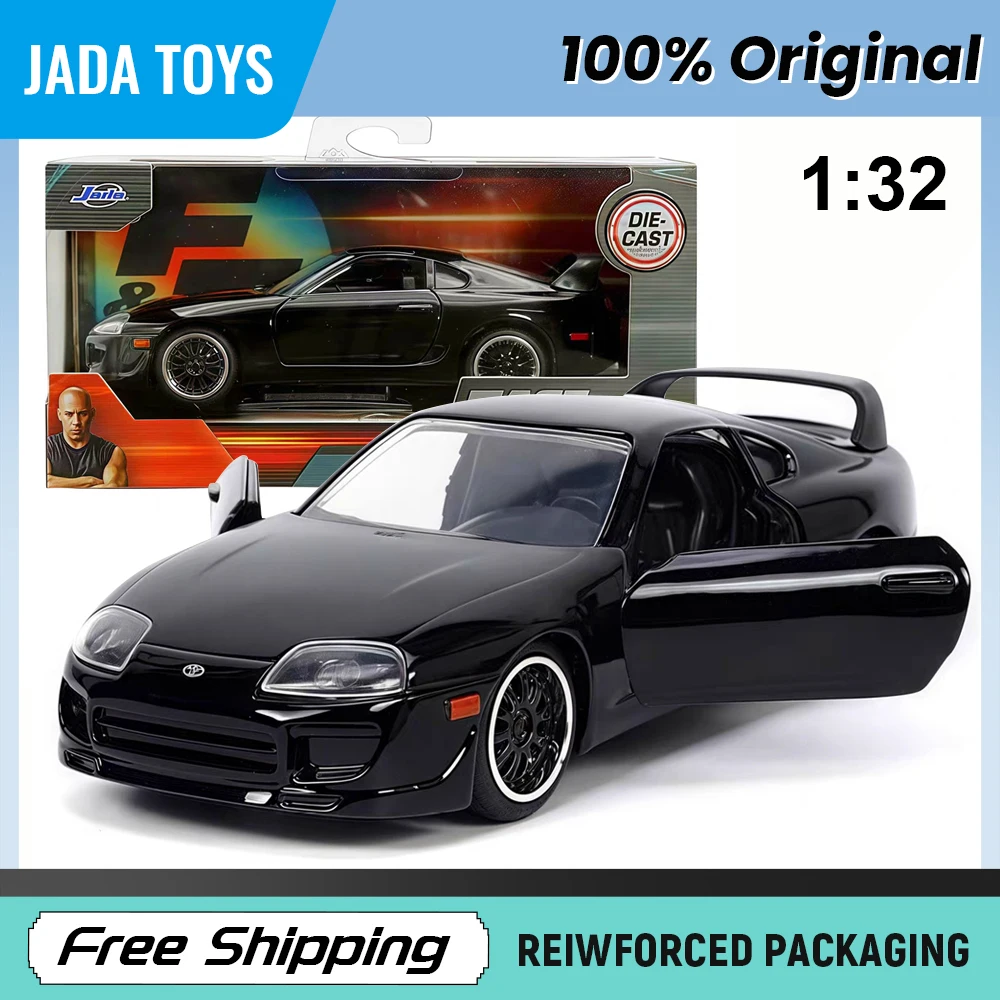 En Stock JADA 1:32 Fast & Furious 1995 Toyota Supra Fast 5, Modelo de Auto Clásico Fundido a Presión, Juguetes Originales para Niños, Regalos de Colección