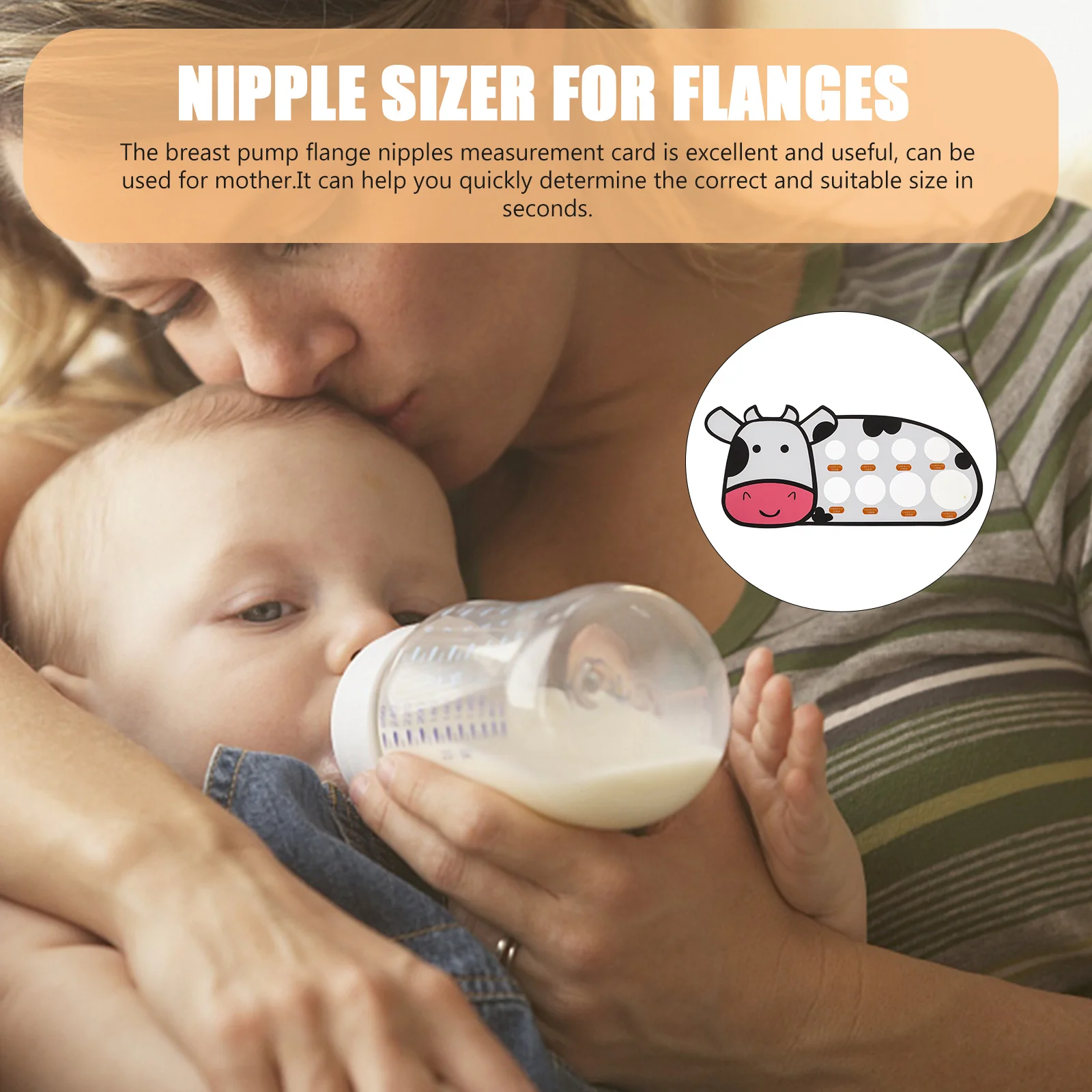 

Measuring Tool Flange Sizing Card Accurate Clear Flexible Lightweight Portable Measurement Tool for Breast