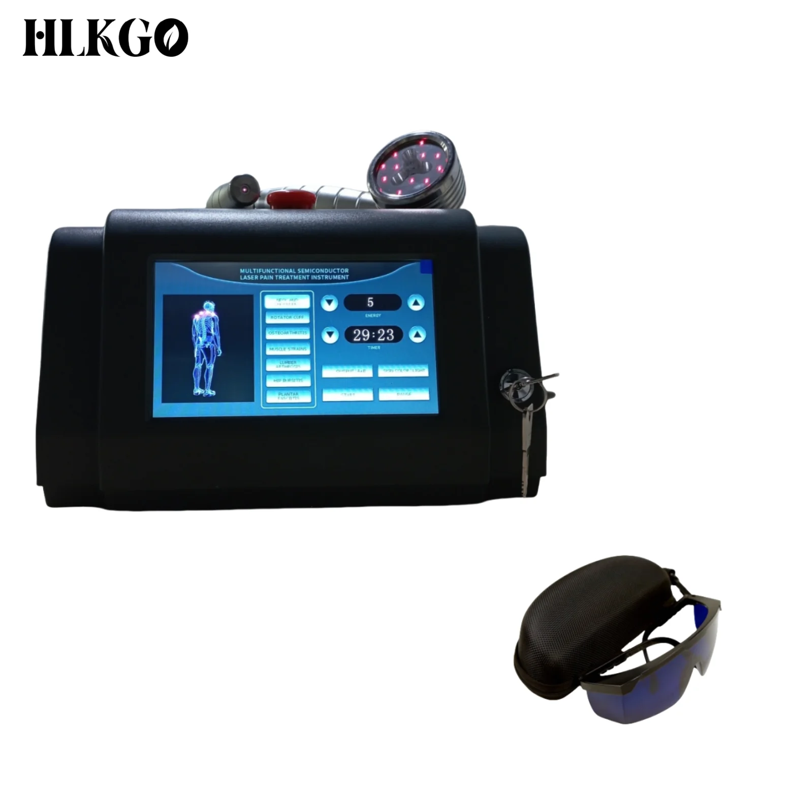 

HLKGO Oral LLLT 12x660nm LED 2x650nm Laser Pharyngitis Ulcers Sores