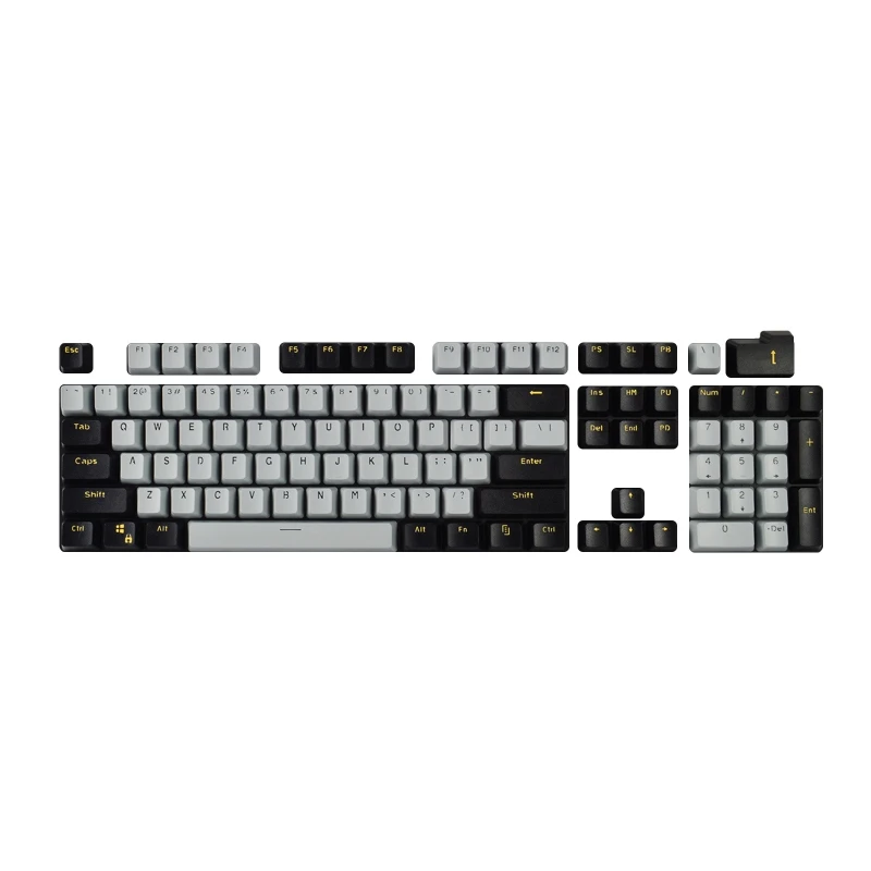 

OEM колпачки для клавиш Dye Sub PBT OEM высота для клавиш 61, 63, 64, 68, 75, 82, 84, 87, 96, 98, 100, 104, механическая 104-Key