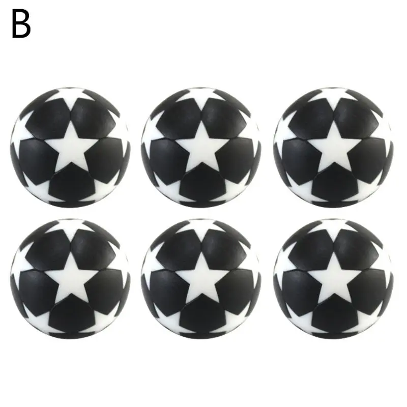  652D 6pcs 32mm Mini Black and White Ball Table Soccer Foosball Fussball Football Machine Accessories Kids Indoor Games