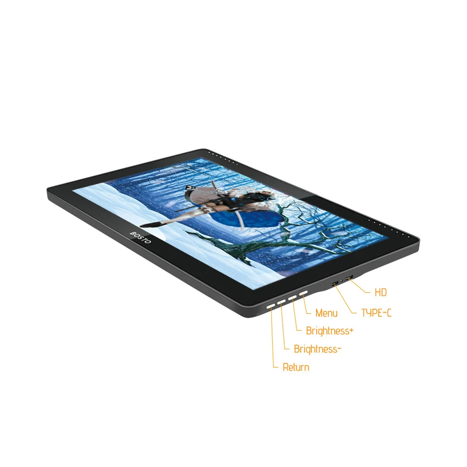 BOSTO 16HD 15.6 Inch IPS Graphics Drawing Tablet Display Monitor