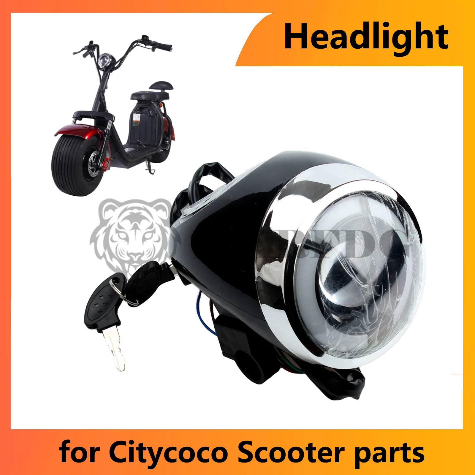 For Citycoco Electric Scooter Angel Eye 60V Speed Power Meter Accessories Headlight Key Electric Lock Kit