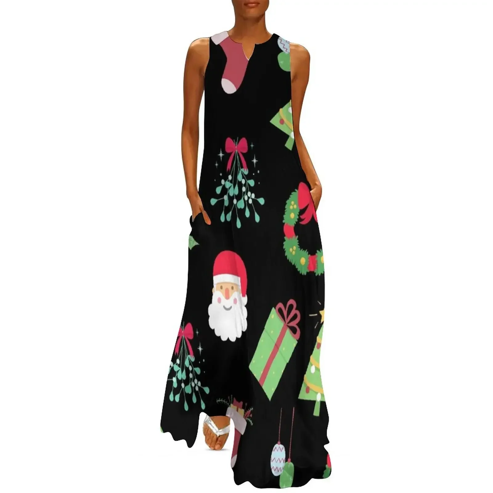 

Cute Xmas Pattern Long Dress long dress women summer dresses for women luxury dresses sexy short dresses daring Dress