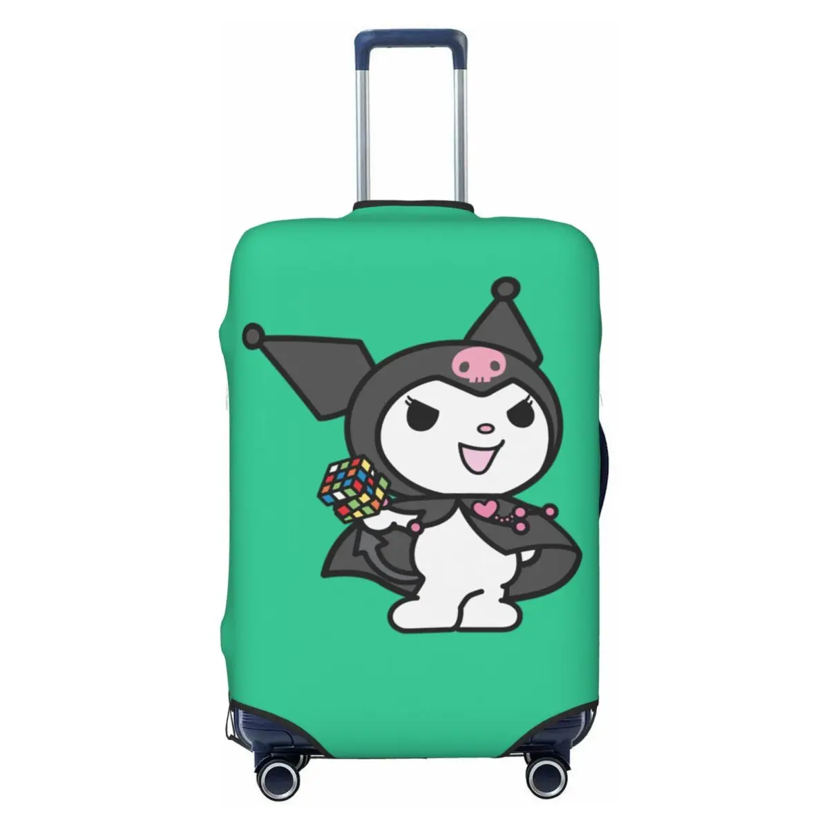 

Custom Kuromi Skull Luggage Cover Funny Suitcase Protector Covers Suit For 18-32 inch