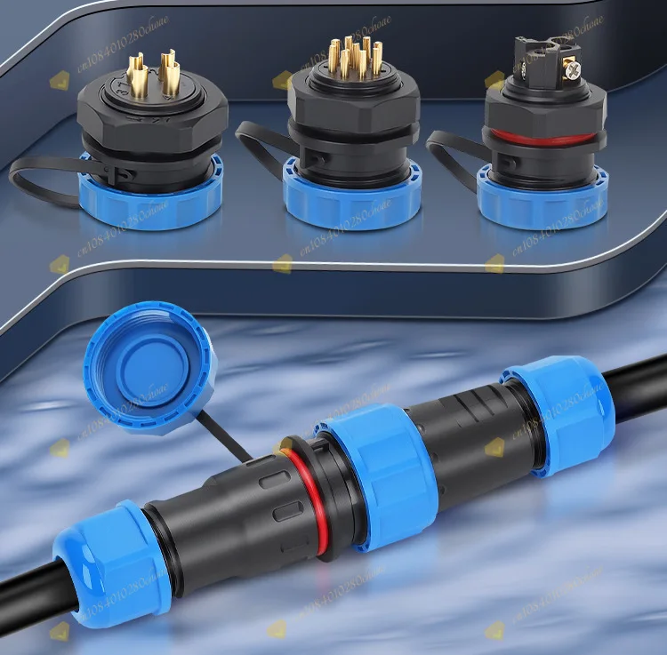 Waterproof Aviation Plug, Solderless Male Female Docking Cable Connector LD16 SD