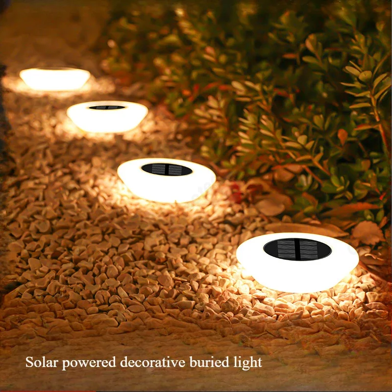 New LED Solar Lawn Light Outdoor Waterproof Courtyard Garden Landscape Decoration Underground Light Atmosphere Lighting