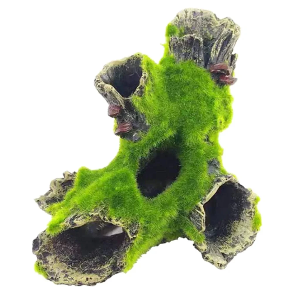 Rock Hiding Cave Tree Aquarium Decoration Fish Tank Ornaments Natural Appearance Statues For Hiding Indoor Tank Landscape