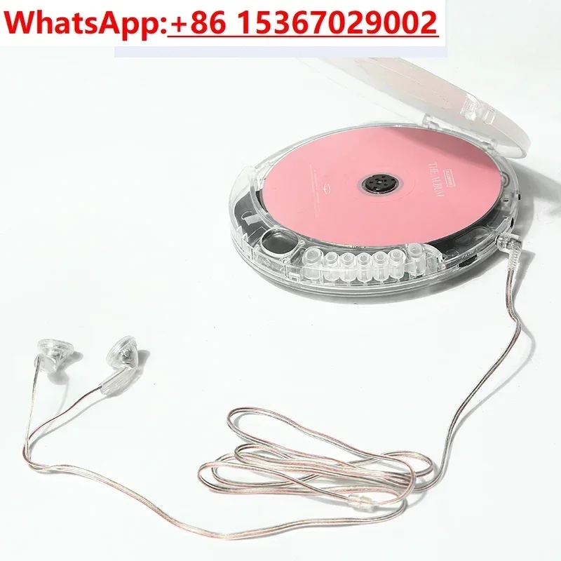 

Полностью прозрачный портативный CD-плеер в стиле ретро, стерео настенный CD-плеер, музыкальный FM-плеер Walkman, ЖК-дисплей