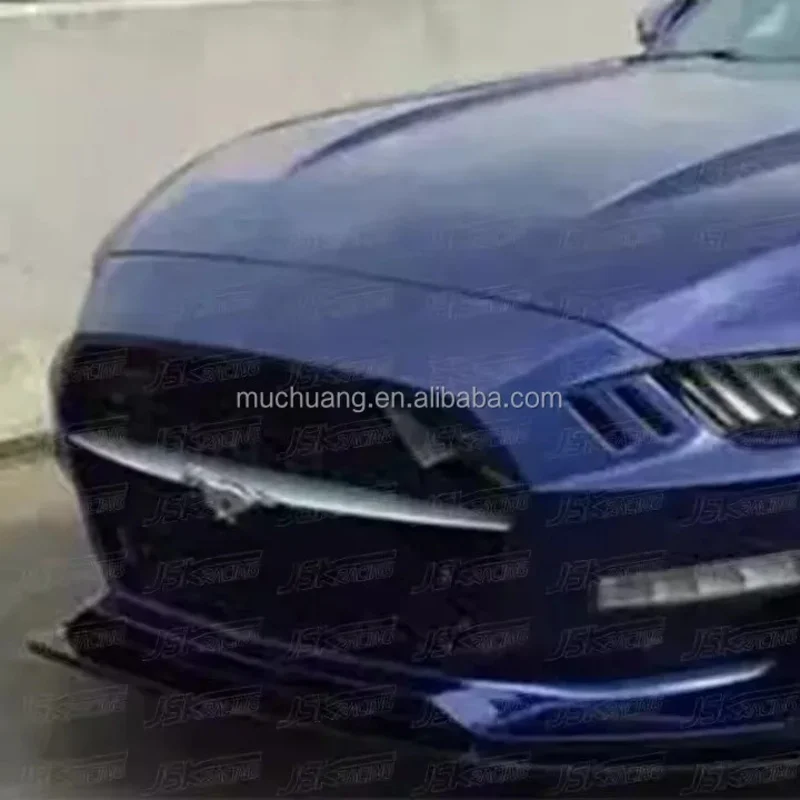 حالة جديدة الألياف الزجاجية بوديكيت ل/د ل موستانج المصد الأمامي والخلفي مصبغة الناشر أجزاء تعديل السيارة الأمامية #5
