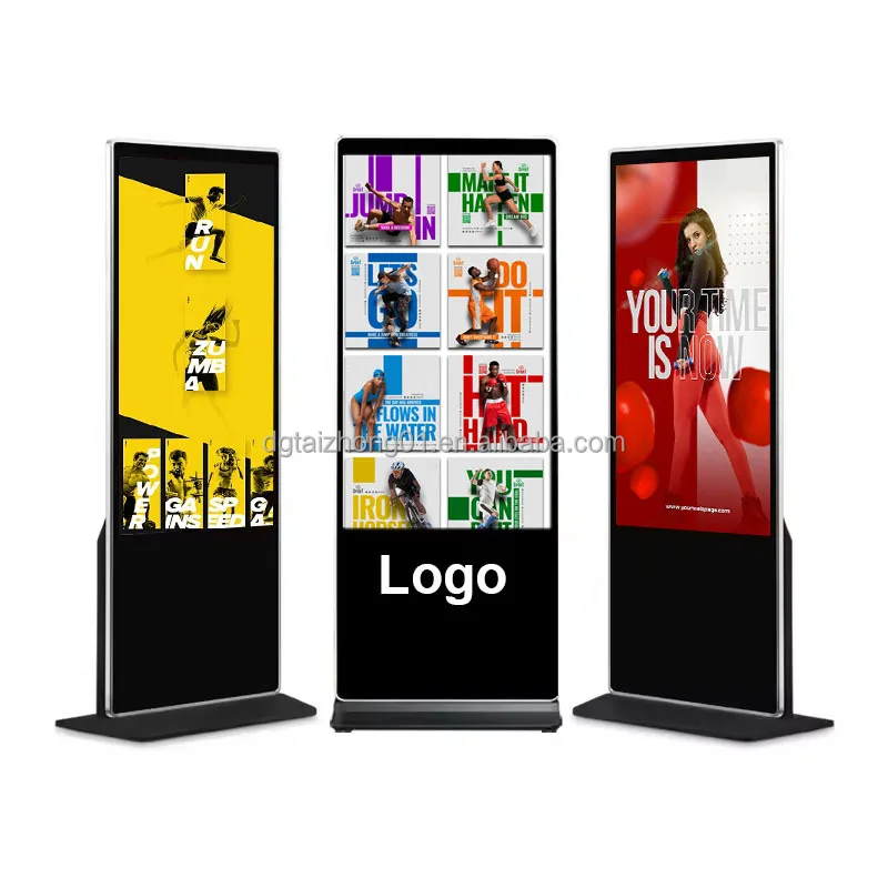 شاشة لافتات رقمية مقاس 32 بوصة تعمل باللمس في الأماكن المغلقة مع كشك إعلان نظام أندرويد لمطعم قائمة المتجر #2