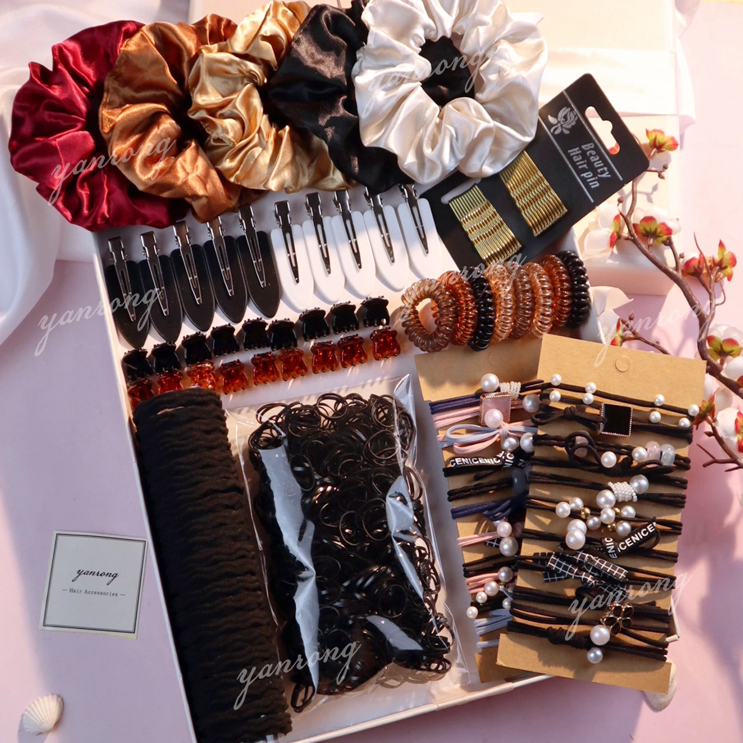 

Hair Accessories Set Combination Seamless Ponytail Holders Variety Hair Scrunchies HairBands Scrunchy Telephone Hair Tie