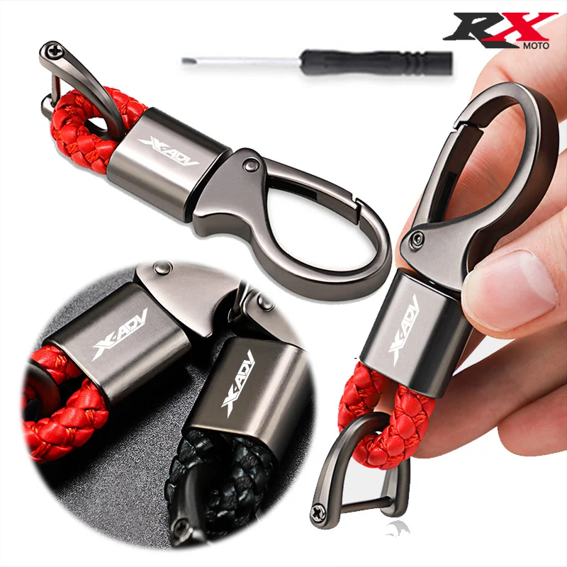 

2023 New Motorcycle Keyring Metal Key Ring Braided rope Keychain For HONDA X ADV 750 X-ADV 2017-2023 2022 2021 XADV Accessories