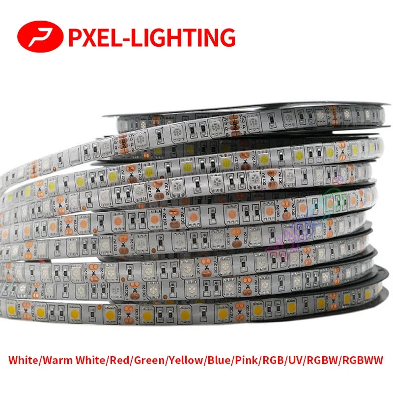 Imagem -04 - Impermeável Led Strip Light para tv Backlight Fita Rgb para Decoração Branco Fresco e Quente 5m Dc5v 12v 24v Smd 5050 Ip20 Ip65 4000k