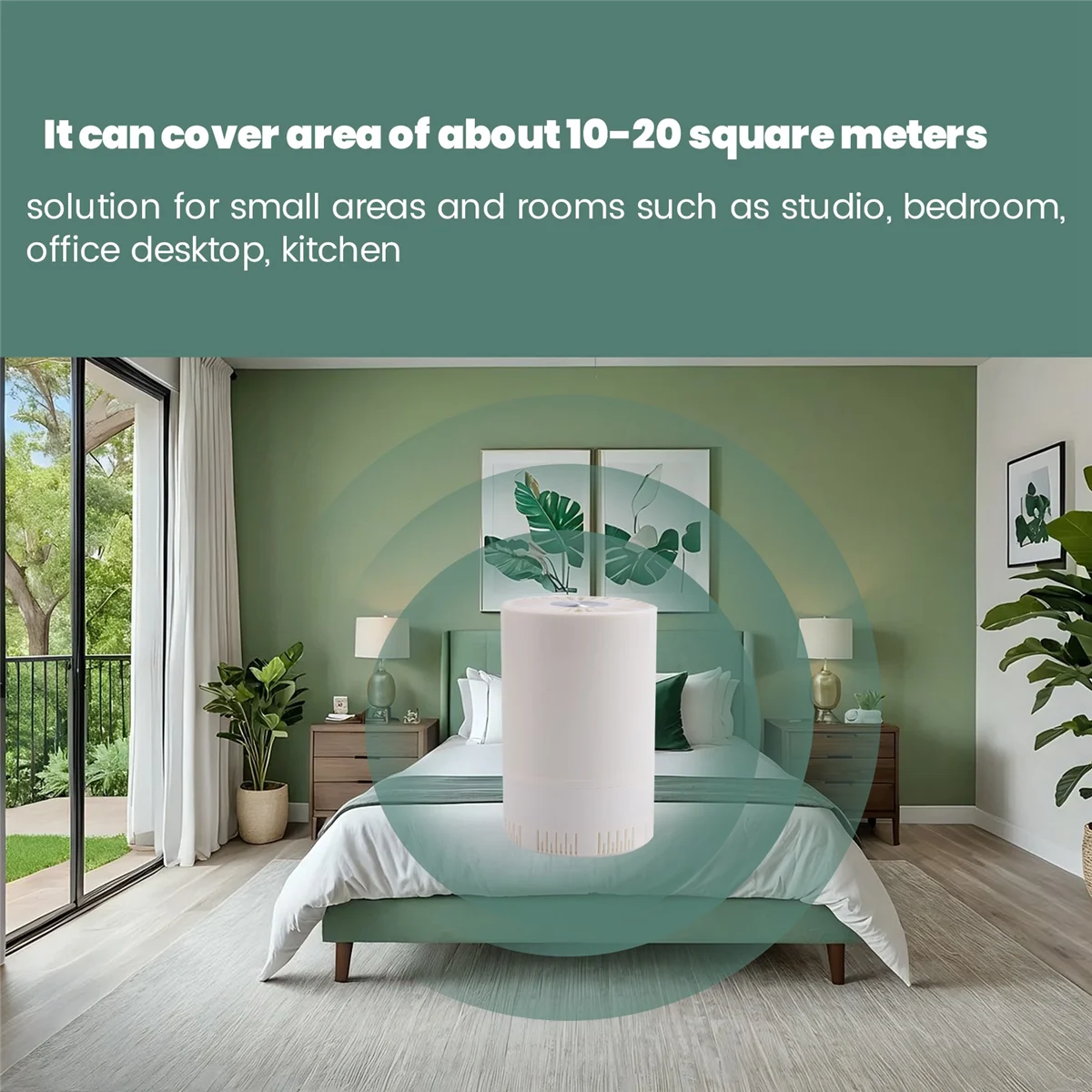 HOT 空気清浄機家庭用自動煙探知機 Hepa フィルター車の空気清浄機 USB ケーブル低ノイズナイトライト付きデスクトップホワイト