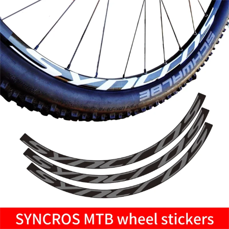 MTB Road Wheels Decals for Syncros Vinyl Waterproof Sunscreen Antifade Mountain Bike Stickers for 27.5 29 Inch Free Shipping