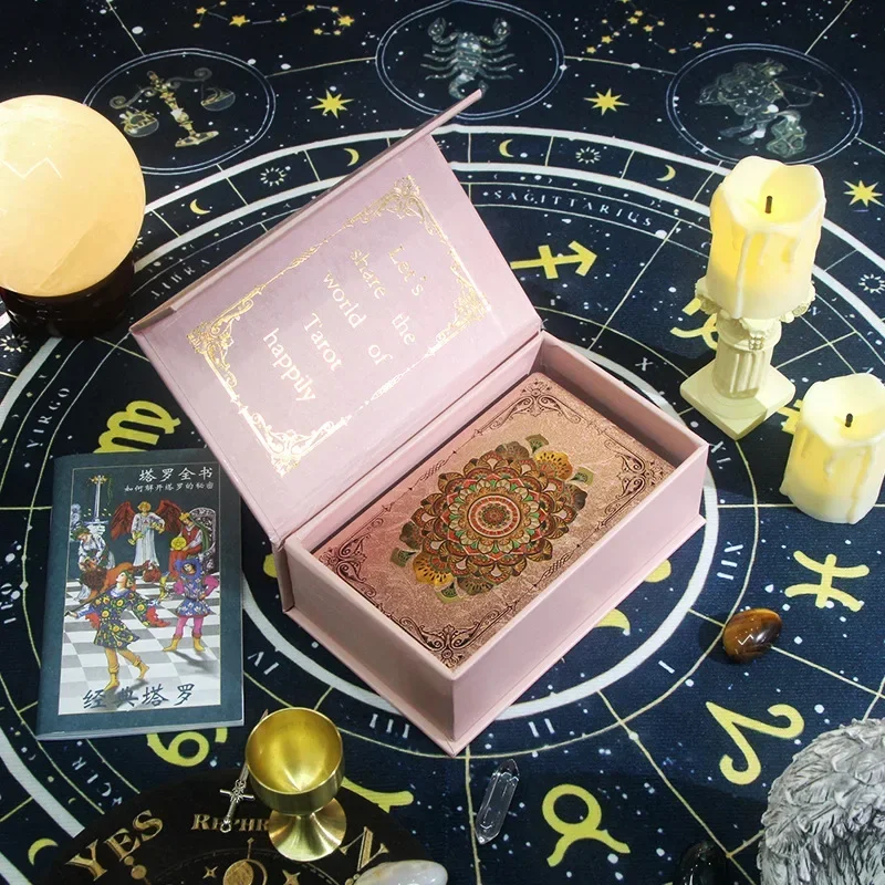 Oracle Divination Rider-Waite Tarot Cards Set Hot Stamping Waterproof Psychology Fortune Telling Party Board Game Collection