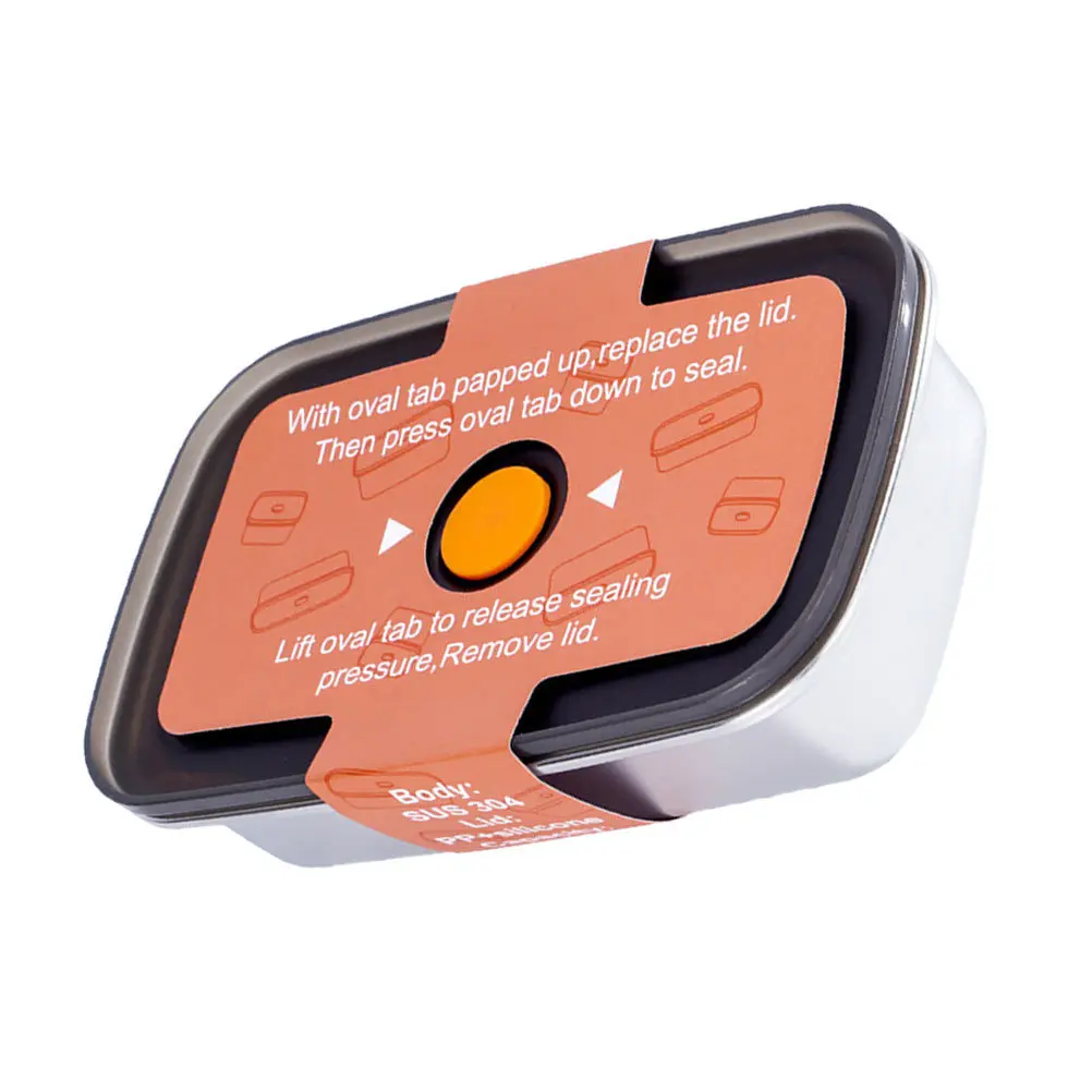 

600ml Stainless Steel Lunch Box Rectangular Sealed Bento Container Food Grade Safe Material Home Outdoor Use Lunch Bento Box