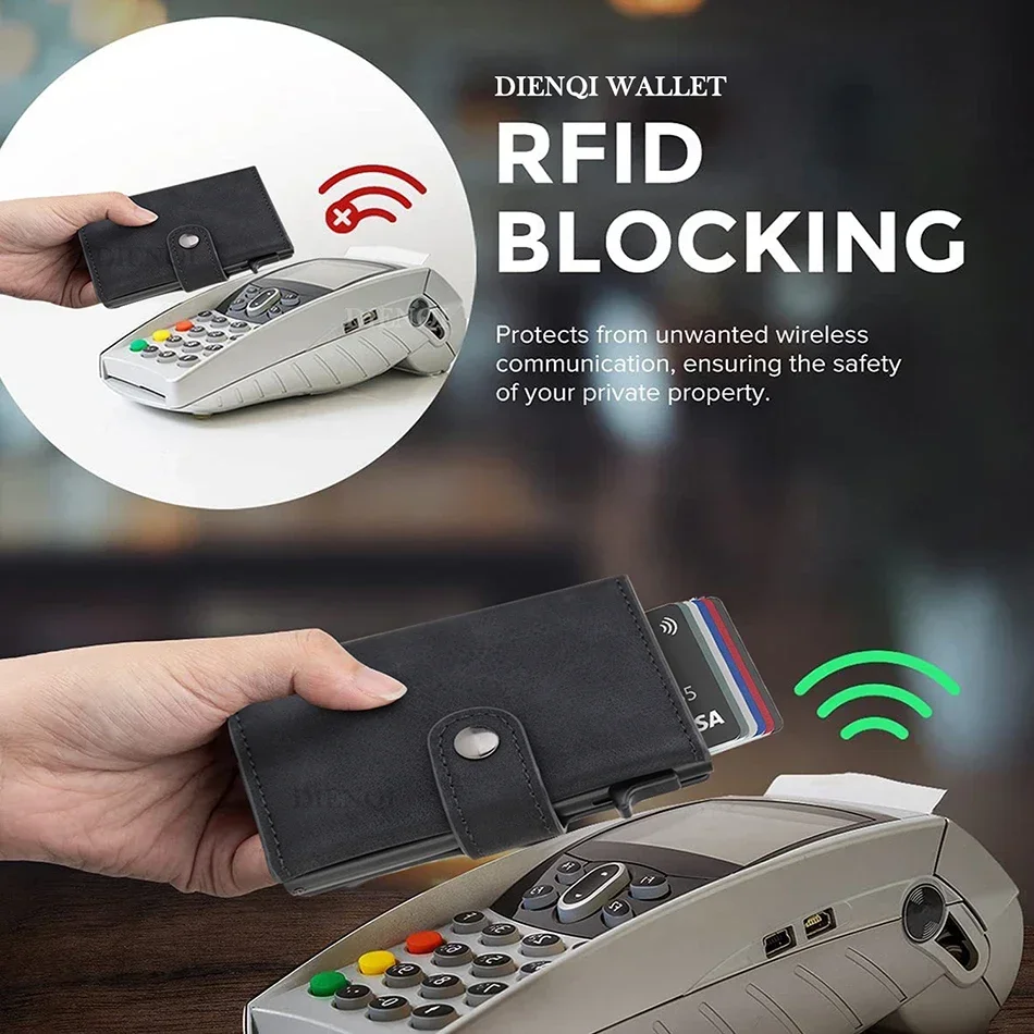 تتفاعل الجلود Airtag الرجال محافظ فاخرة حامل بطاقة الائتمان محافظ لعلامة الهواء المقتفي هدايا للرجال مخصص سليم محفظة حقيبة المال #6