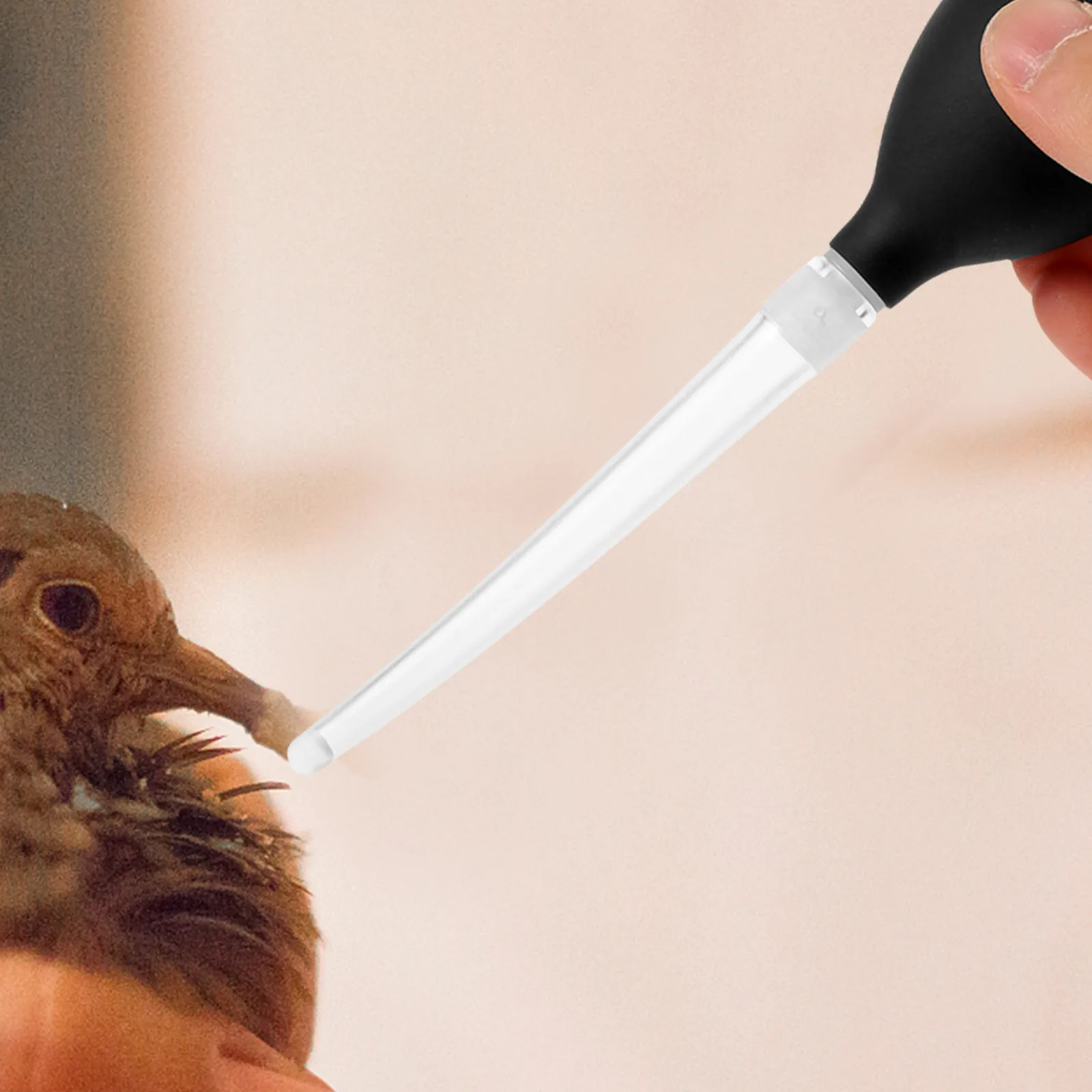 

Silica Gel Pigeon Food Feeder Portable Bird Pacifier Pet Squab Weaning Supply Reusable Liquid Nursing Dropper Black Small