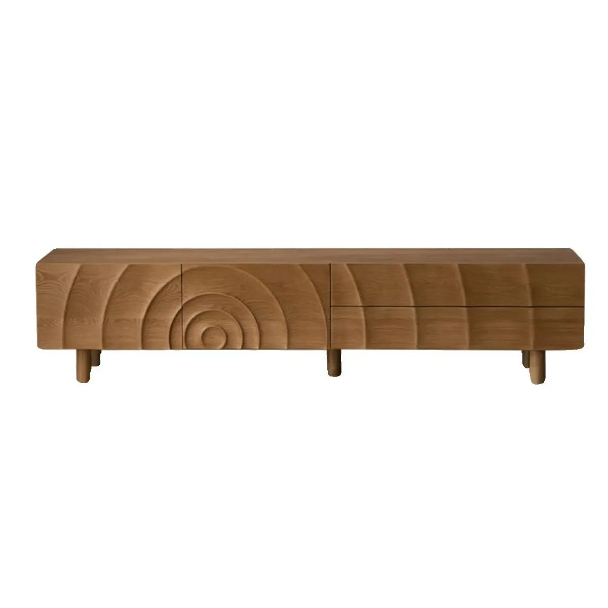 Nordic solid wood TV cabinet Modern simple household log storage cabinet Living room floor cabinet Homestay audio-visual locker