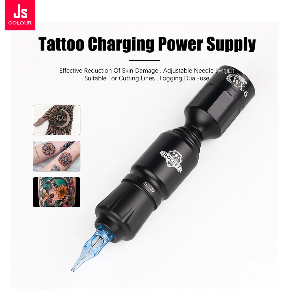 

Комплект мини-тату-машины RCA Jack Rocket, вращающаяся ручка с беспроводным аккумулятором 1300 мАч, идеально подходит для начинающих татуировщиков